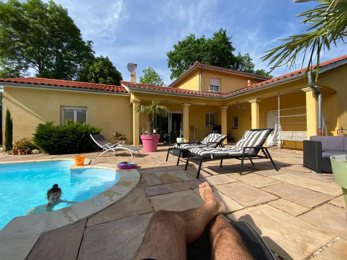 Chambres Dans Villa Avec Piscine Gleizé Exterior foto