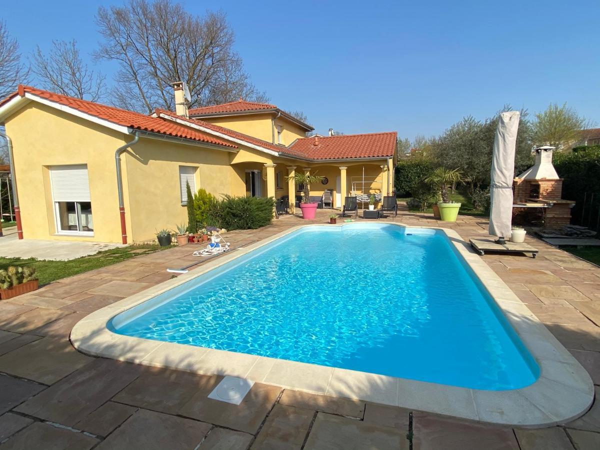 Chambres Dans Villa Avec Piscine Gleizé Exterior foto